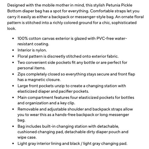 PETUNIA PICKLE BOTTOM Central Park North Boxy Backpack Black - Picture 14 of 16